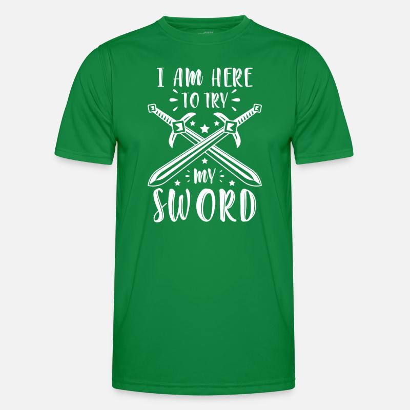 Sword Samurai Geek Duel Men's Functional T-Shirt