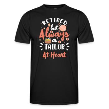 Schneider Faden Hose Maßschneider - Männer Funktions-T-Shirt - Schwarz - Vorne - AI Model Male 178 dark (178cm)