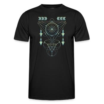 Runen Symbolik Religion Elemente - Männer Funktions-T-Shirt - Schwarz - Vorne - AI Model Male 178 dark (178cm)