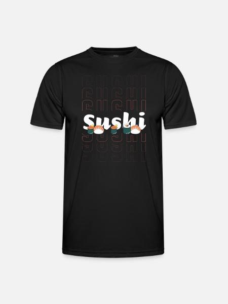 Sushi Fish Kawaii - Men's Functional T-Shirt - black