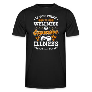 Relaxation Détente Fitness Yoga - T-shirt sport Homme - noir - Devant - AI Model Male 178 dark (178cm)