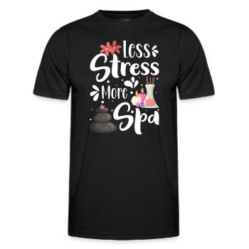Wellness Meditation Chill Pilates - Men's Functional T-Shirt - black - Front - AI Model Male 178 dark (178cm)