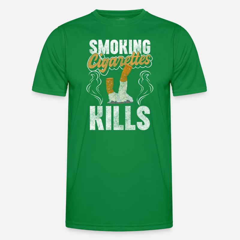Raucher Qualm Rauchverbot Konsum Männer Funktions-T-Shirt