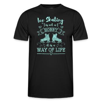 Eisläufer Eisbahn Extremsport - Männer Funktions-T-Shirt - Schwarz - Vorne - AI Model Male 178 dark (178cm)