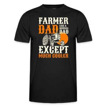 Agriculture Carrières Agriculteur - T-shirt sport Homme - noir - Devant - AI Model Male 178 dark (178cm)
