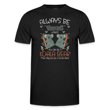 Koala Bear Forest Animal duveteux - T-shirt sport Homme - noir - Devant - AI Model Male 178 dark (178cm)