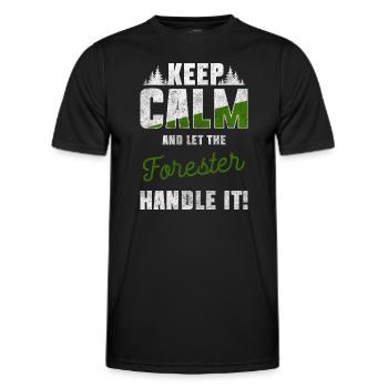 Förster Forst Jagd - Männer Funktions-T-Shirt - Schwarz - Vorne - AI Model Male 178 dark (178cm)