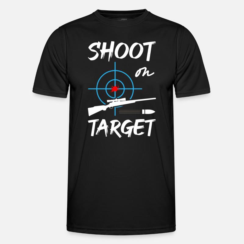 Shoot On Target - Sniper - Men's Functional T-Shirt - black