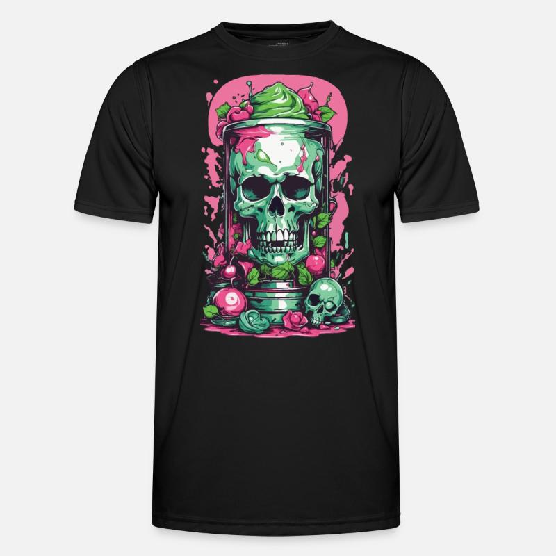 Pastel Goth Occult Skull Weirdcore Design Men's Functional T-Shirt