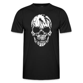 Crâne - T-shirt sport Homme - noir - Devant - AI Model Male 178 dark (178cm)