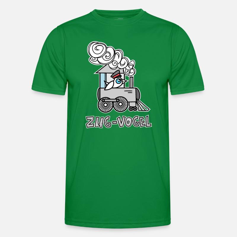 Zug Vogel bzw. Lok Vogel Männer Funktions-T-Shirt