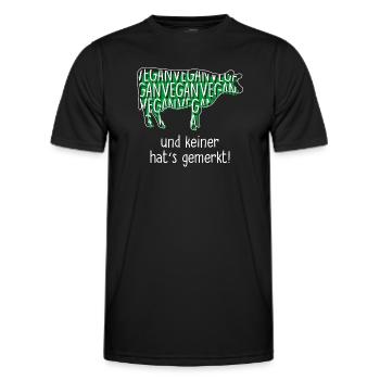Vegane Kuh vegan kochen Veganismus - Männer Funktions-T-Shirt - Schwarz - Vorne - AI Model Male 178 dark (178cm)