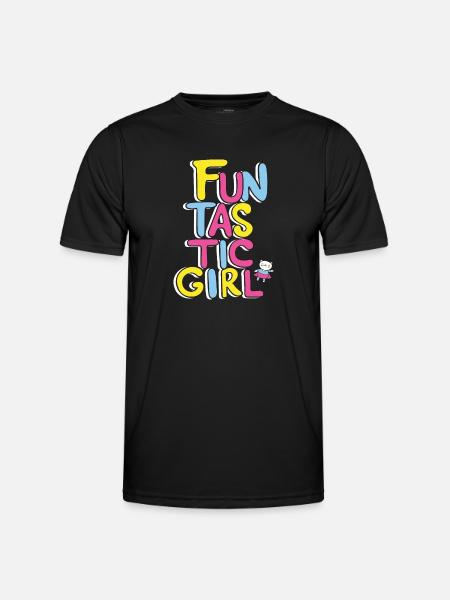 Funtastic Tenue de fille - T-shirt sport Homme - noir