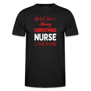 Nurse Christmas - Men's Functional T-Shirt - black - Front - AI Model Male 178 dark (178cm)