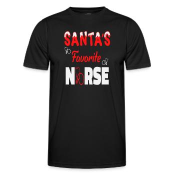 Santas Nurse - Men's Functional T-Shirt - black - Front - AI Model Male 178 dark (178cm)