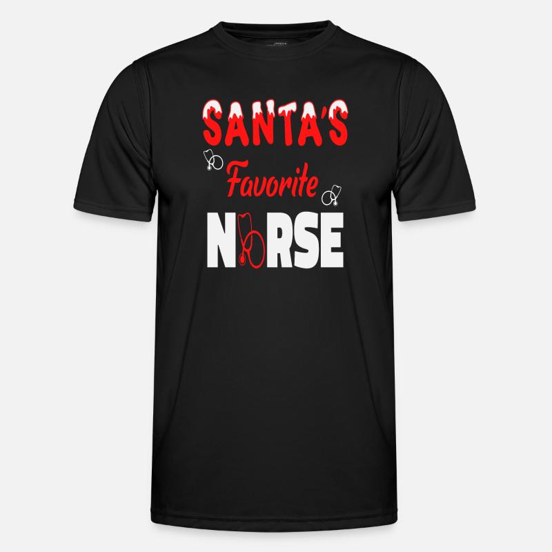 Santas Nurse - Men's Functional T-Shirt - black