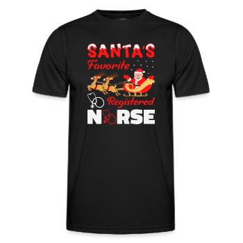Santas Favorite Nurse outfit - Männer Funktions-T-Shirt - Schwarz - Vorne - AI Model Male 178 dark (178cm)