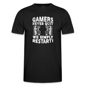 Tenue des joueurs - T-shirt sport Homme - noir - Devant - AI Model Male 178 dark (178cm)
