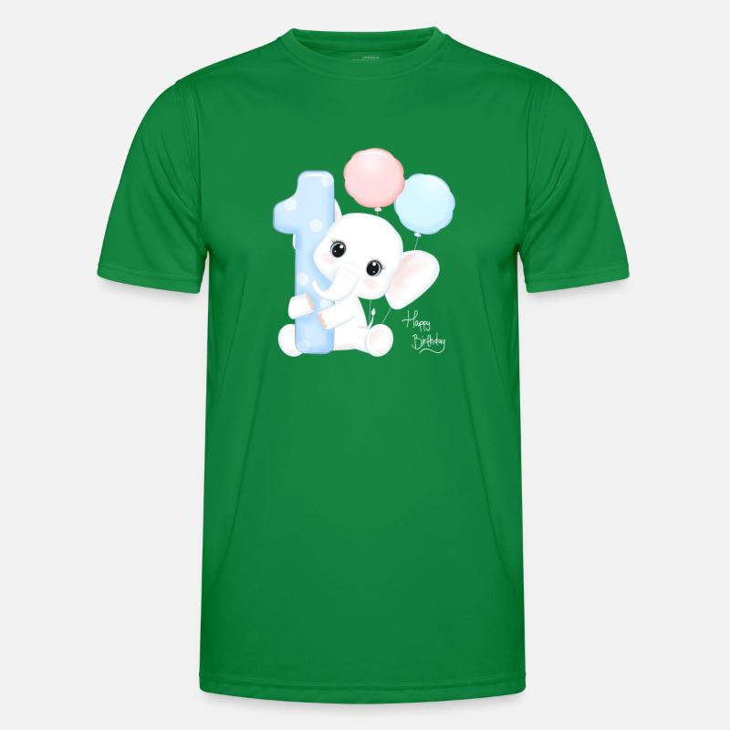 Premier anniversaire d’éléphant mignon T-shirt sport Homme