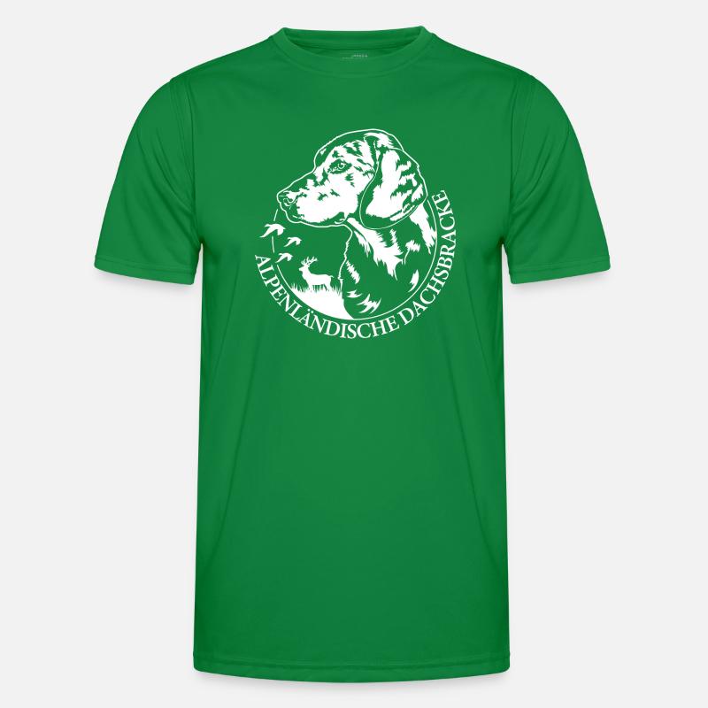 ALPENLÄNDISCHE DACHSBRACKE Hundeportrait Wilsigns Männer Funktions-T-Shirt
