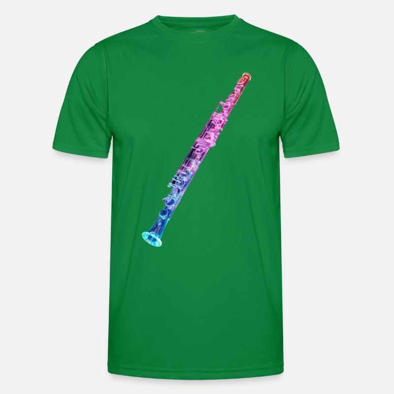 Querflöte Männer Funktions-T-Shirt