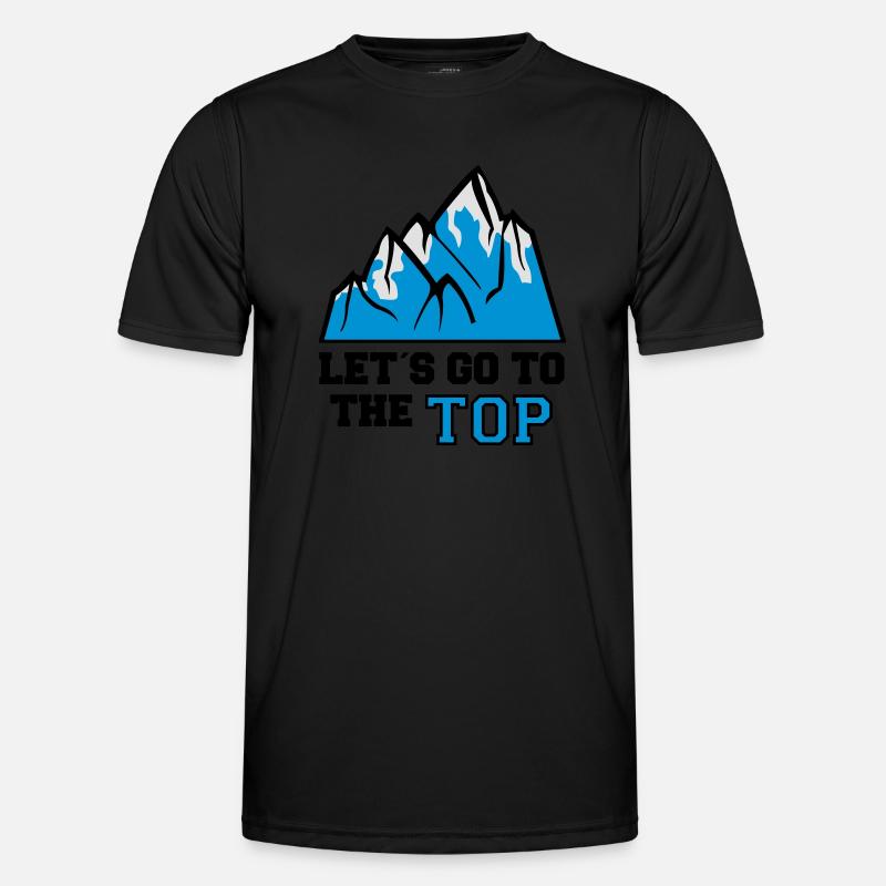 mountain_lets_go_to_the_top_3 - Men's Functional T-Shirt - black