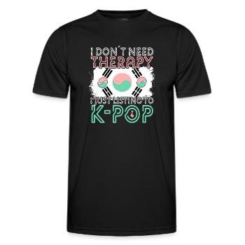 K-Pop - Männer Funktions-T-Shirt - Schwarz - Vorne - AI Model Male 178 dark (178cm)