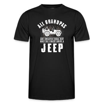 Grandpas Jeep - T-shirt sport Homme - noir - Devant - AI Model Male 178 dark (178cm)