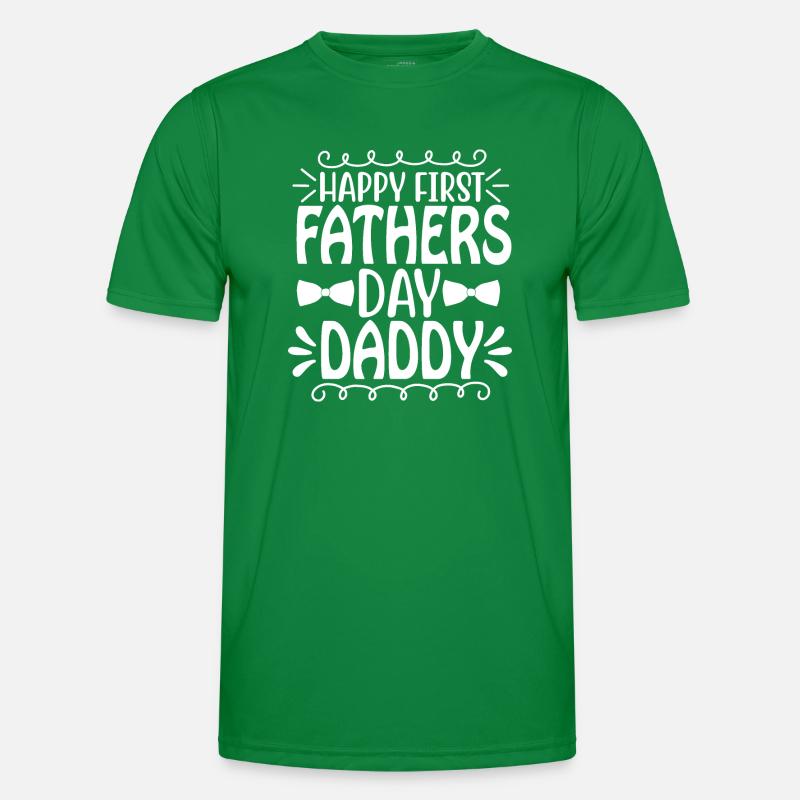 HAPPY FIRST FATHERS DAY DADDY Männer Funktions-T-Shirt