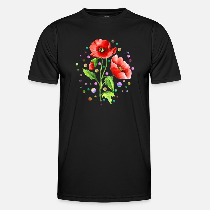 Flowers - Men's Functional T-Shirt - black