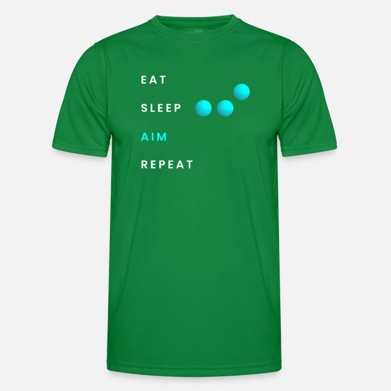 Eat Sleep Aim Repeat Men's Functional T-Shirt