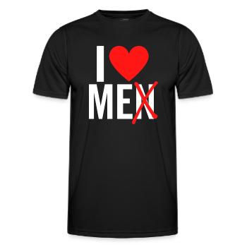J’aime les hommes Je m’aime - T-shirt sport Homme - noir - Devant - AI Model Male 178 dark (178cm)