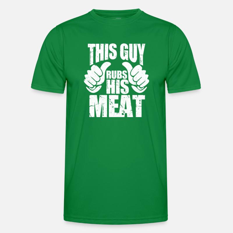 This Guy Rubs His Meat Pitmaster Grill Chef Männer Funktions-T-Shirt
