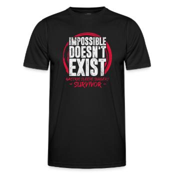 Impossible doesn't exist gastric sleeve surgery - Männer Funktions-T-Shirt - Schwarz - Vorne - AI Model Male 178 dark (178cm)