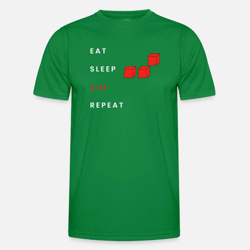 Eat Sleep Aim Repeat Men's Functional T-Shirt