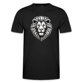 Lion's Head - Men's Functional T-Shirt - black - Front - AI Model Male 178 dark (178cm)