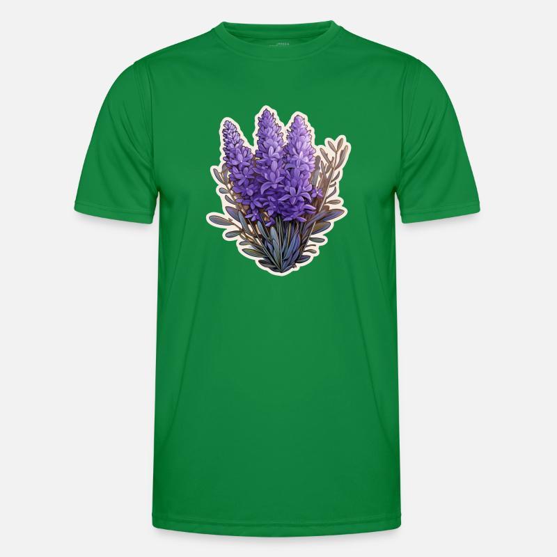 Lavendel Männer Funktions-T-Shirt