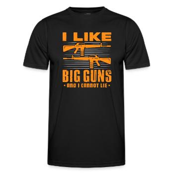 J’aime les gros canons et je ne peux pas mentir Design - T-shirt sport Homme - noir - Devant - AI Model Male 178 dark (178cm)