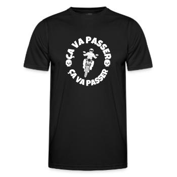 ça va passer - T-shirt sport Homme - noir - Devant - AI Model Male 178 dark (178cm)