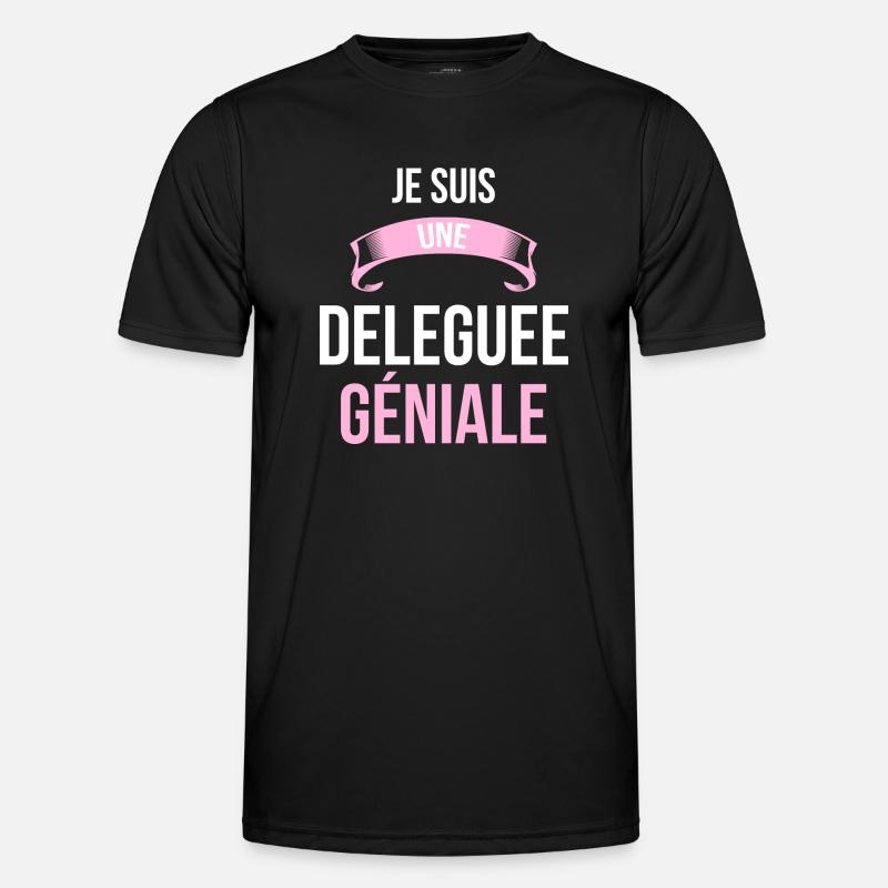 je suis une Deleguee - T-shirt sport Homme - noir