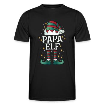 Papa lutin - T-shirt sport Homme - noir - Devant - AI Model Male 178 dark (178cm)