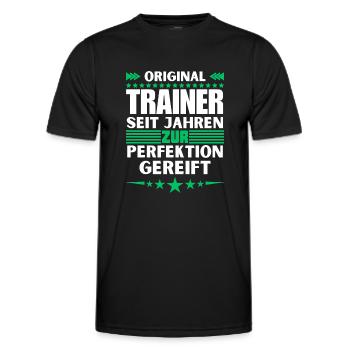 Trainers matured to perfection - Men's Functional T-Shirt - black - Front - AI Model Male 178 dark (178cm)
