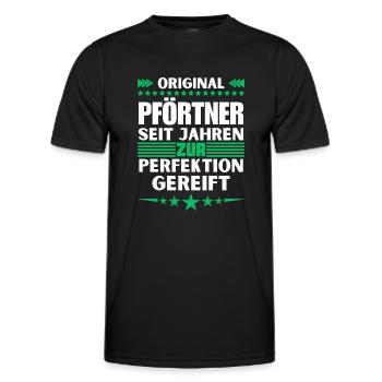 Gatekeeper matured to perfection - Men's Functional T-Shirt - black - Front - AI Model Male 178 dark (178cm)