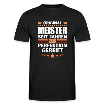 Masters Matured to Perfection - Men's Functional T-Shirt - black - Front - AI Model Male 178 dark (178cm)