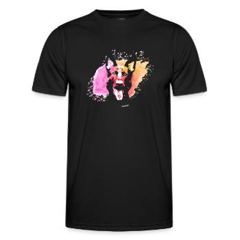 Schäferhund Farbklecks - Männer Funktions-T-Shirt - Schwarz - Vorne - AI Model Male 178 dark (178cm)