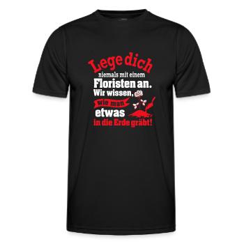 Mit Florist anlegen - Männer Funktions-T-Shirt - Schwarz - Vorne - AI Model Male 178 dark (178cm)