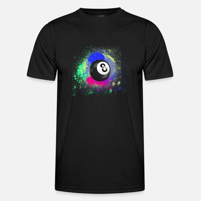 schwarze 8,billardkugel,n8,billardkugel,billard - Männer Funktions-T-Shirt - Schwarz