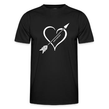 Bogenschießen Bogenparcours Bogenschütze - Männer Funktions-T-Shirt - Schwarz - Vorne - AI Model Male 178 dark (178cm)