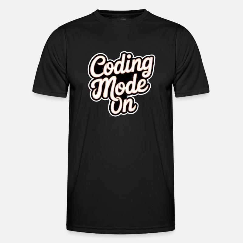 Coding Mode On 17 - Männer Funktions-T-Shirt - Schwarz
