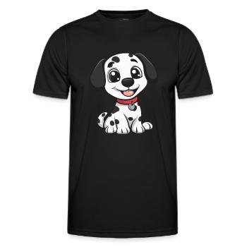 Chien Dalmatien Mignon - T-shirt sport Homme - noir - Devant - AI Model Male 178 dark (178cm)